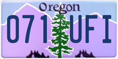 OR license plate 071UFI