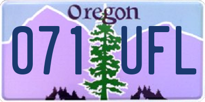 OR license plate 071UFL
