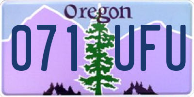 OR license plate 071UFU