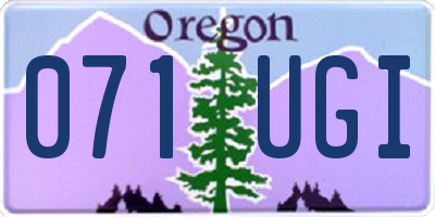OR license plate 071UGI