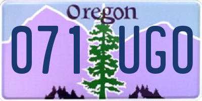 OR license plate 071UGO