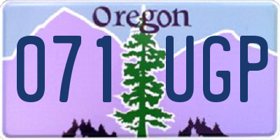OR license plate 071UGP