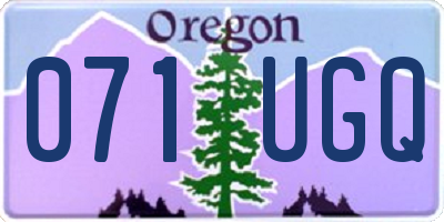 OR license plate 071UGQ
