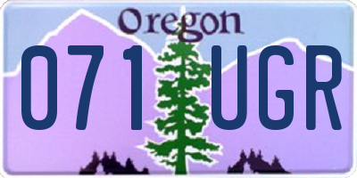 OR license plate 071UGR