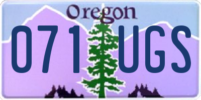 OR license plate 071UGS