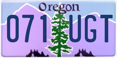 OR license plate 071UGT