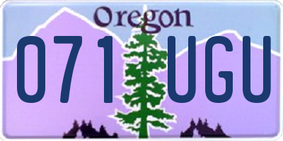 OR license plate 071UGU