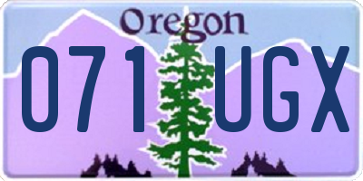 OR license plate 071UGX