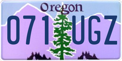 OR license plate 071UGZ