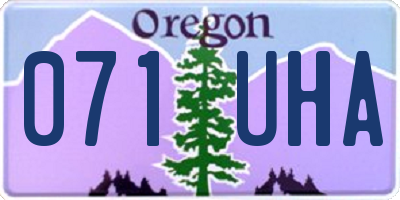OR license plate 071UHA