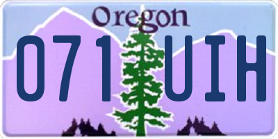 OR license plate 071UIH