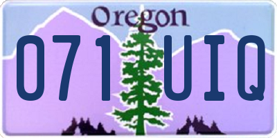 OR license plate 071UIQ