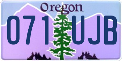 OR license plate 071UJB