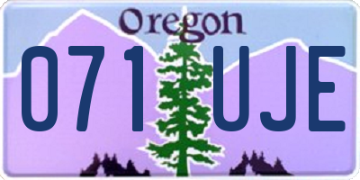OR license plate 071UJE