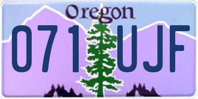 OR license plate 071UJF