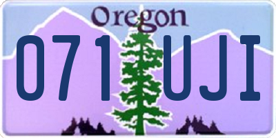 OR license plate 071UJI