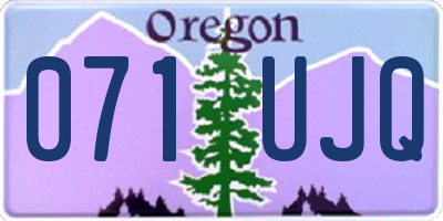 OR license plate 071UJQ