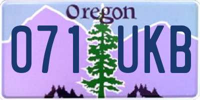 OR license plate 071UKB