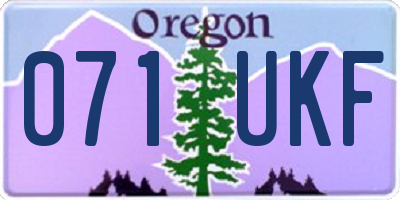 OR license plate 071UKF