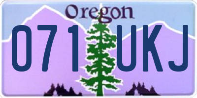 OR license plate 071UKJ