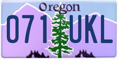 OR license plate 071UKL