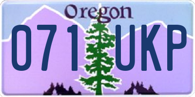 OR license plate 071UKP