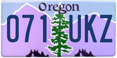 OR license plate 071UKZ