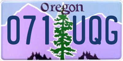 OR license plate 071UQG