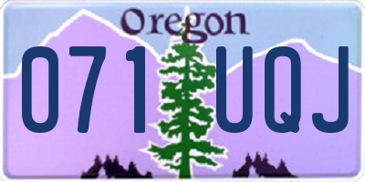 OR license plate 071UQJ