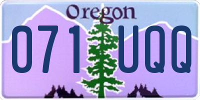 OR license plate 071UQQ