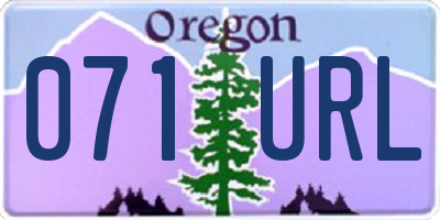 OR license plate 071URL