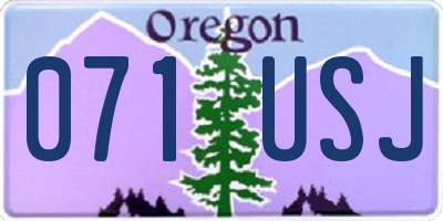 OR license plate 071USJ