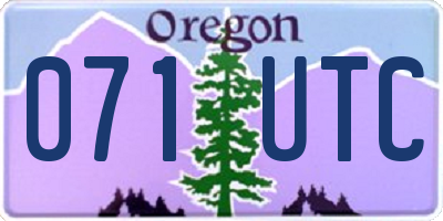 OR license plate 071UTC