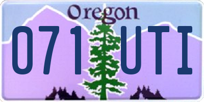 OR license plate 071UTI