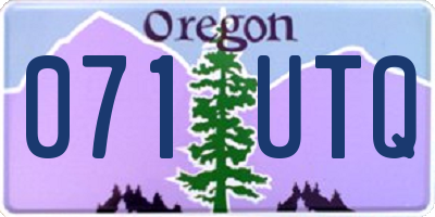OR license plate 071UTQ