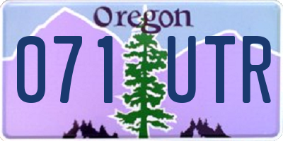 OR license plate 071UTR