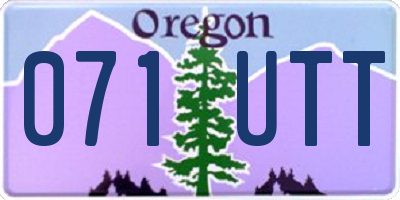 OR license plate 071UTT