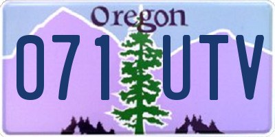 OR license plate 071UTV
