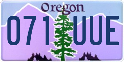 OR license plate 071UUE