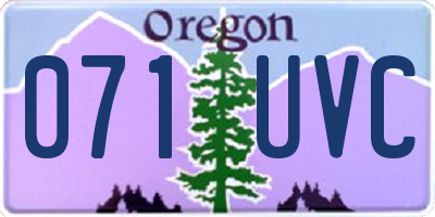 OR license plate 071UVC