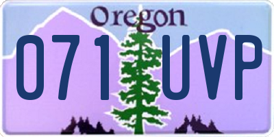 OR license plate 071UVP