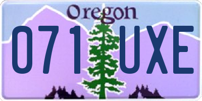 OR license plate 071UXE