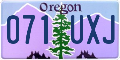 OR license plate 071UXJ