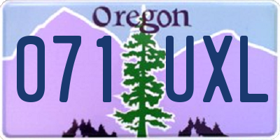 OR license plate 071UXL