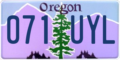 OR license plate 071UYL
