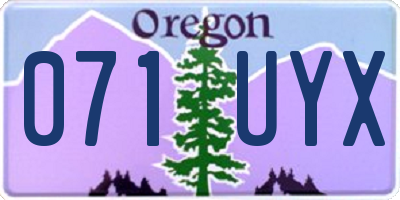 OR license plate 071UYX