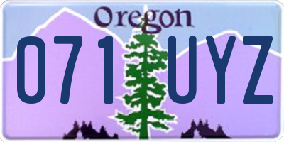 OR license plate 071UYZ