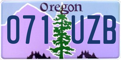 OR license plate 071UZB