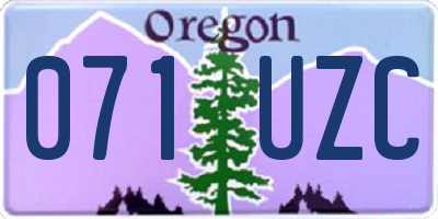 OR license plate 071UZC