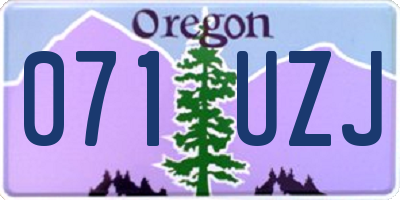OR license plate 071UZJ